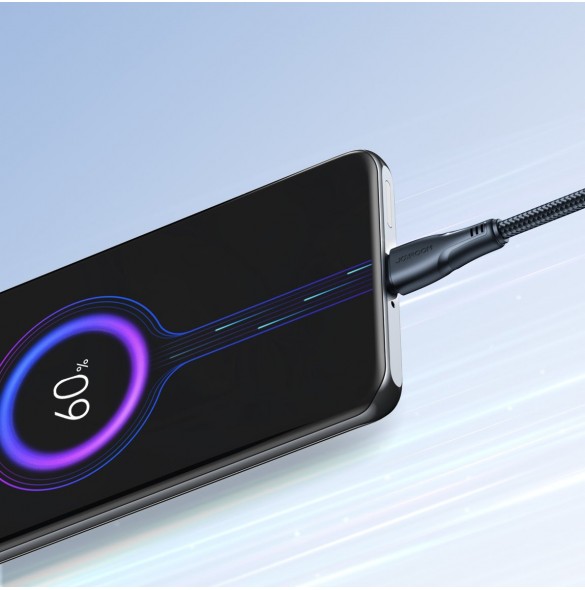 Joyroom USB-kabel - micro USB 2.4A Surpass-serien för snabb laddning och dataöverföring 2 m svart (S-UM018A11)