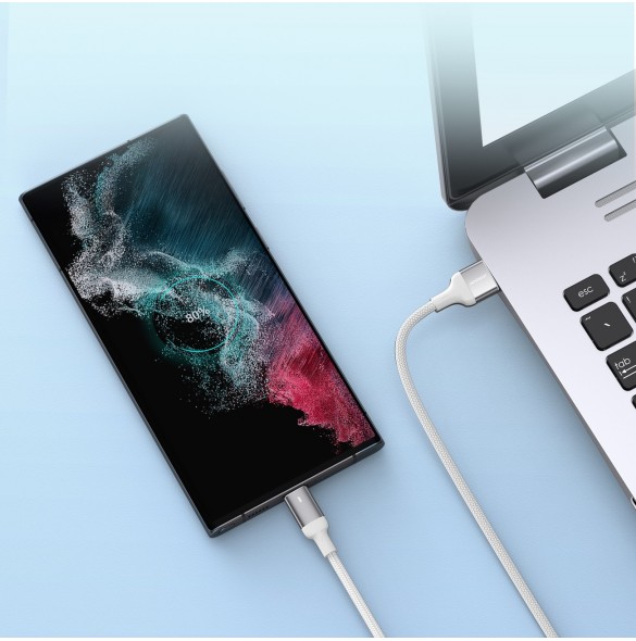 Joyroom USB-kabel - USB C 3A för snabb laddning och dataöverföring A10 Series 1,2 m vit (S-UC027A10)
