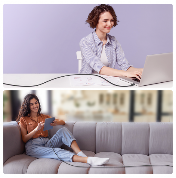 USB C - USB C-kabel 100W 1,2m Joyroom S-CC100A14 - Svart