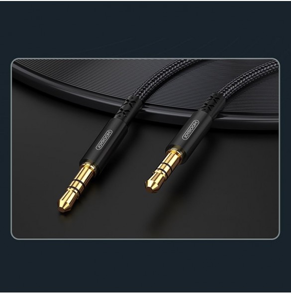 Joyroom stereoljud AUX-kabel 3,5 mm minijack 1,5 m svart (SY-15A1)