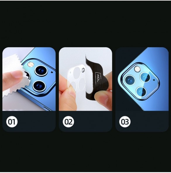 Joyroom Mirror Series Full Camera Härdat glas Kameralins för iPhone 12 Pro Max Transparent (JR-PF731)