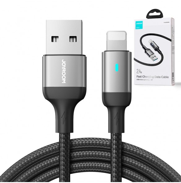 Joyroom USB - Lightning 2.4A A10 Series-kabel 2 m svart (S-UL012A10)