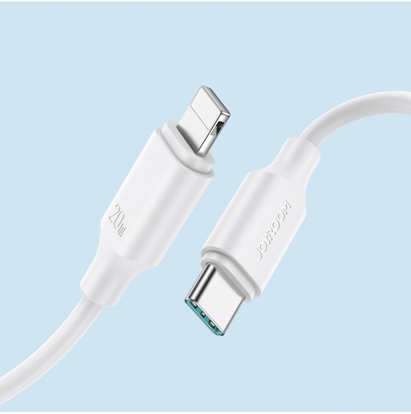 Joyroom-kabel USB-C - Lightning 480Mb/s 20W 0,25m vit (S-CL020A9)
