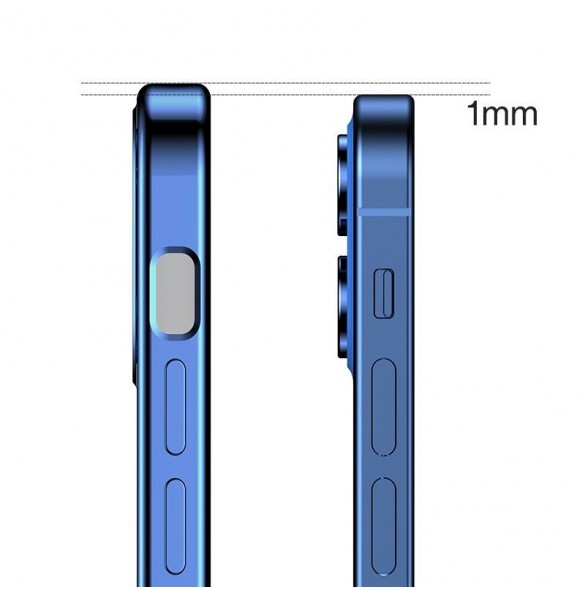 Joyroom New Beauty Series ultratunt fodral med elektropläterad ram för iPhone 12 mini svart (JR-BP741)