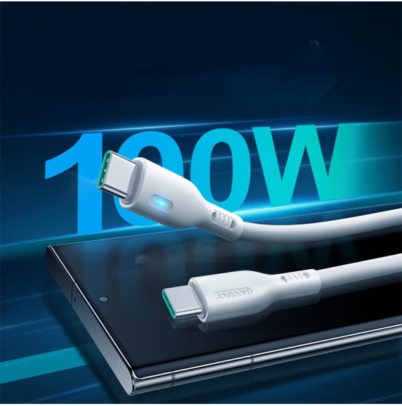 USB C - USB C-kabel 100W 1,2m Joyroom S-CC100A13 - vit