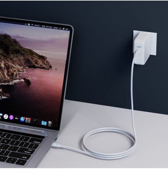 USB C - USB C-kabel 100W 1,2m Joyroom S-CC100A13 - vit