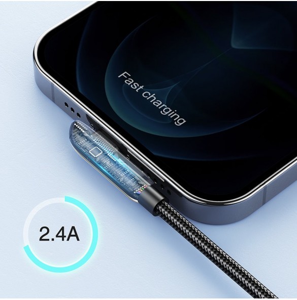 Joyroom USB-kabel - Lightning Laddning / Dataöverföring 2,4A 1,2m Silver (S-1230K3)