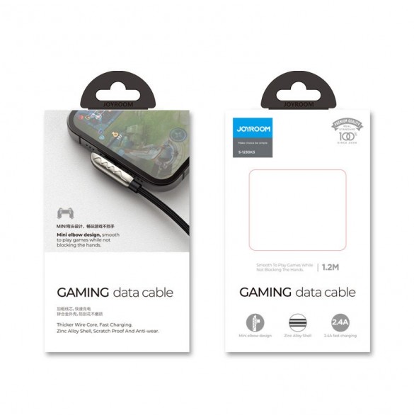 Joyroom USB-kabel - Lightning Laddning / Dataöverföring 2,4A 1,2m Silver (S-1230K3)