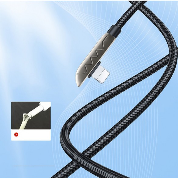 Joyroom USB-kabel - Lightning Laddning / Dataöverföring 2,4A 1,2m Silver (S-1230K3)
