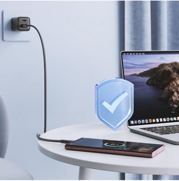 Joyroom USB - USB C 3A kabel Surpass Series för snabb laddning och dataöverföring 3 m svart (S-UC027A11)