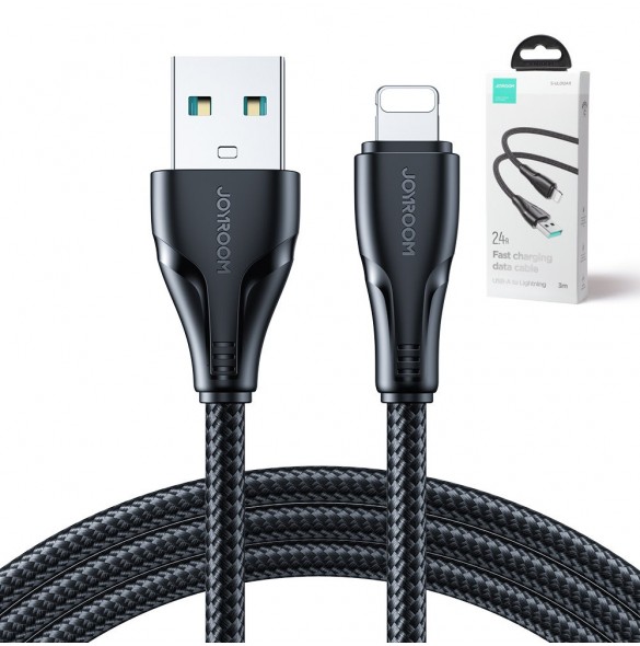 Joyroom kabel USB - Lightning 2.4A Surpass Series 3 m svart (S-UL012A11)