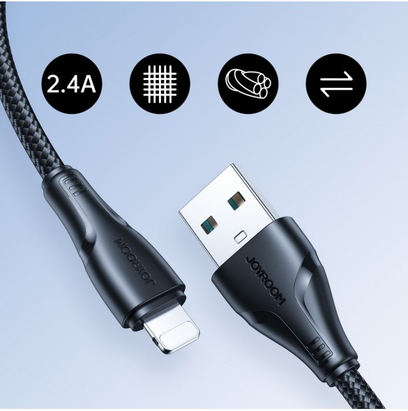 Joyroom kabel USB - Lightning 2.4A Surpass Series 3 m svart (S-UL012A11)