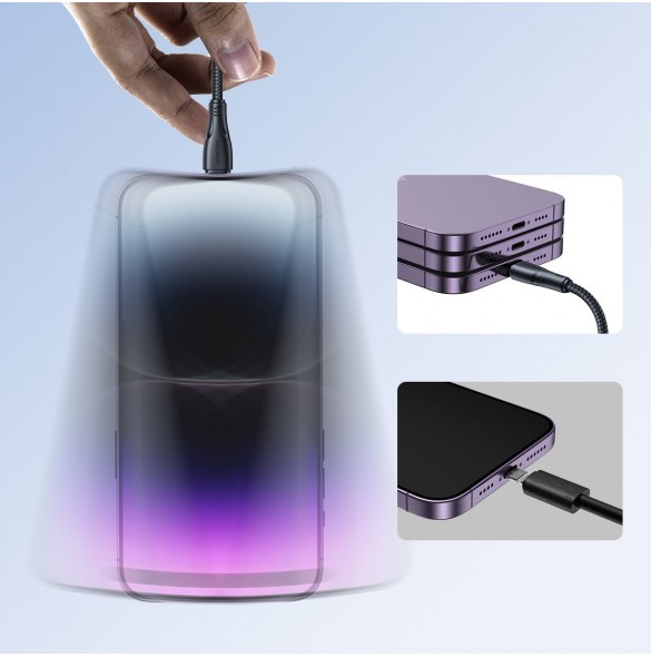 Joyroom kabel USB - Lightning 2.4A Surpass Series 3 m svart (S-UL012A11)