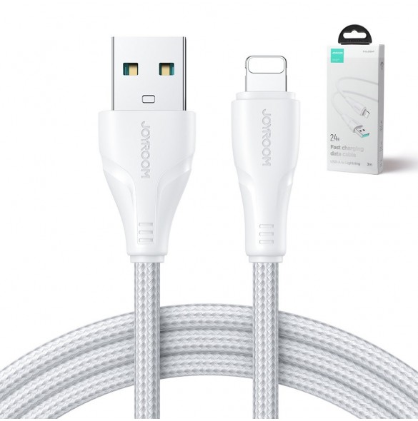 Joyroom-kabel USB - Lightning 2.4A Surpass Series 3 m vit (S-UL012A11)