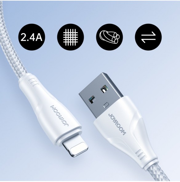 Joyroom-kabel USB - Lightning 2.4A Surpass Series 3 m vit (S-UL012A11)