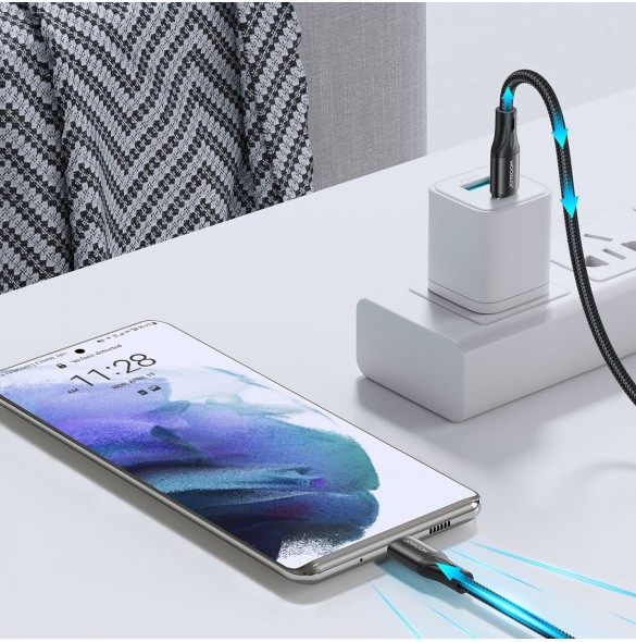 Joyroom snabbladdnings-/datakabel USB Typ C - USB Typ C PD 60W 2m svart (S-2030N1-60)