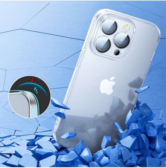 Joyroom 14Q Fodral iPhone 14 Plus Fodral Fodral med kamerafodral Transparent (JR-14Q3 transparent)
