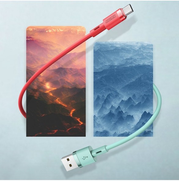 Joyroom USB - USB Typ C-kabel 2,4A 1,2 m (S-1224N2 Vit)