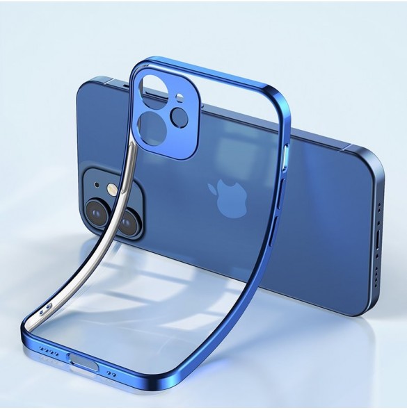 Joyroom New Beauty Series ultratunt fodral med elektropläterad ram för iPhone 12 Pro golden (JR-BP743)
