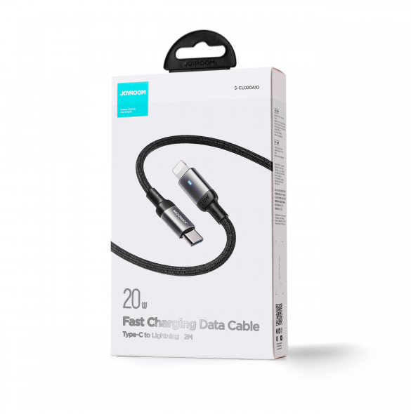 Joyroom-kabel USB C - Lightning 20W A10-serien 2 m svart (S-CL020A10)