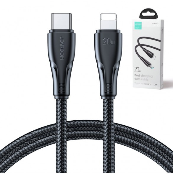 Joyroom USB C - Lightning 20W Surpass Series-kabel för snabb laddning och dataöverföring 2 m svart (S-CL020A11)