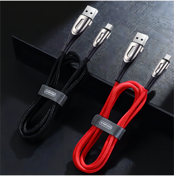 Joyroom Sharp Series snabbladdningskabel USB-A - USB-C 3A 2m svart (S-M411)