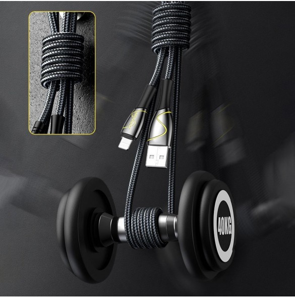 Joyroom Mermaid series USB - Lightning-kabel 2,4A 1,2m svart (S-1230K6)