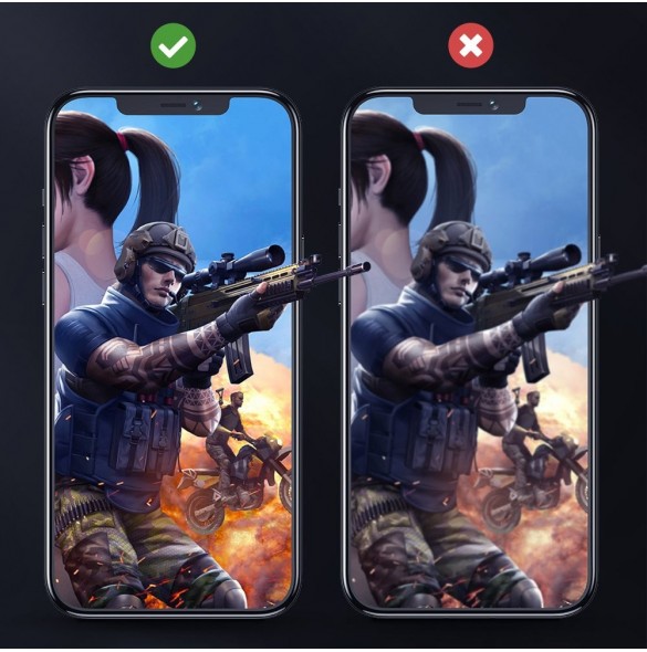 Joyroom Knight Series 2,5D helskärmsspel härdat glas för iPhone 12 mini svart (JR-PF625)