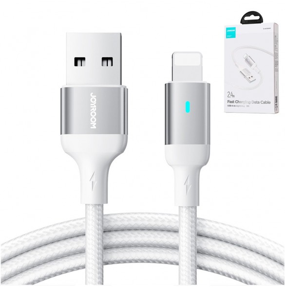 Joyroom USB - Lightning 2.4A A10 Series-kabel 3 m vit (S-UL012A10)