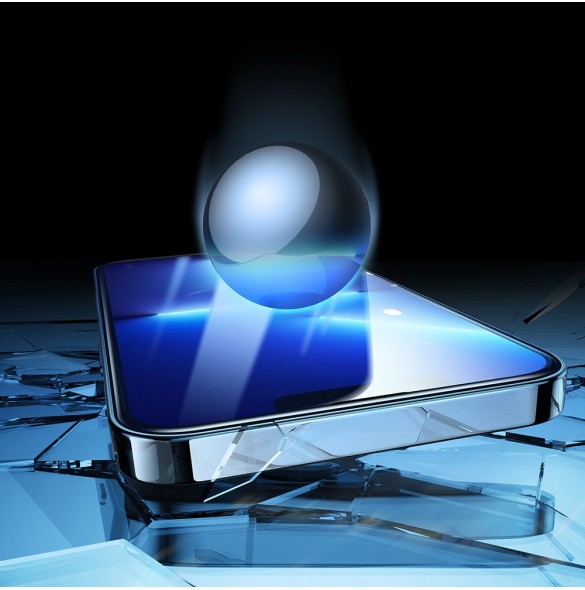 Joyroom Knight 2,5D TG härdat glas för iPhone 14 Plus helskärm med ram genomskinlig (JR-H03)