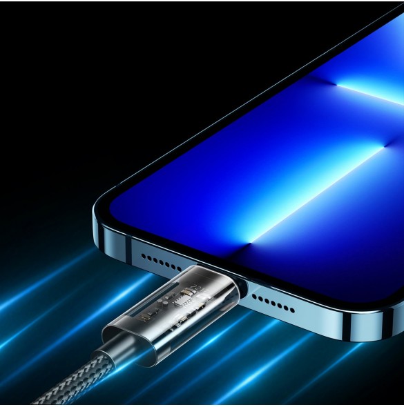 Joyroom USB-kabel - Lightning för laddning/dataöverföring 2,4A 20W 2m svart (S-UL012A20)