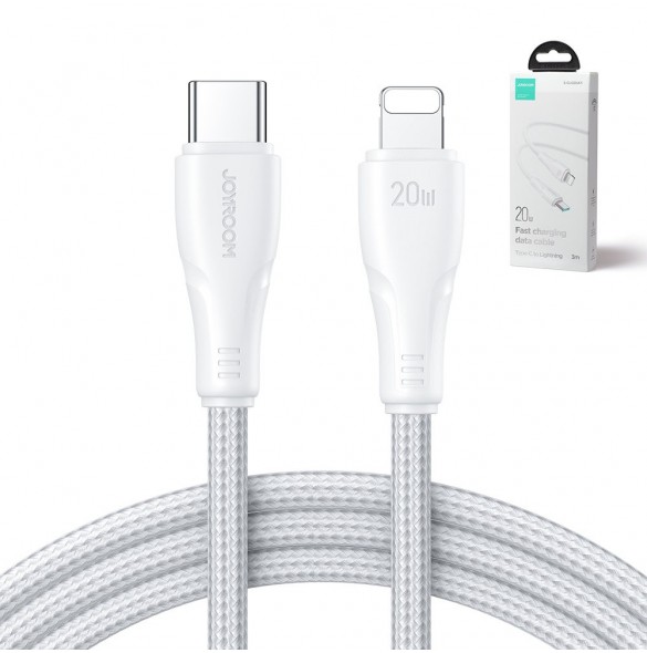 Joyroom USB C - Lightning 20W Surpass Series-kabel för snabb laddning och dataöverföring 3 m vit (S-CL020A11)