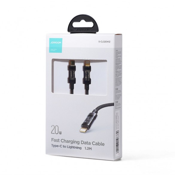 Joyroom-kabel USB Typ C - Lightning PD 20W 1,2m svart (S-CL020A12-svart)
