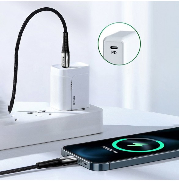 Joyroom USB Typ C - Lightning-kabel Strömförsörjning 20W 2,4A 1,2m röd (S-1224K2 Röd)