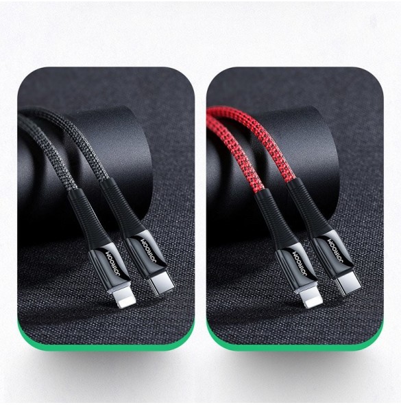 Joyroom USB Typ C - Lightning-kabel Strömförsörjning 20W 2,4A 1,2m röd (S-1224K2 Röd)