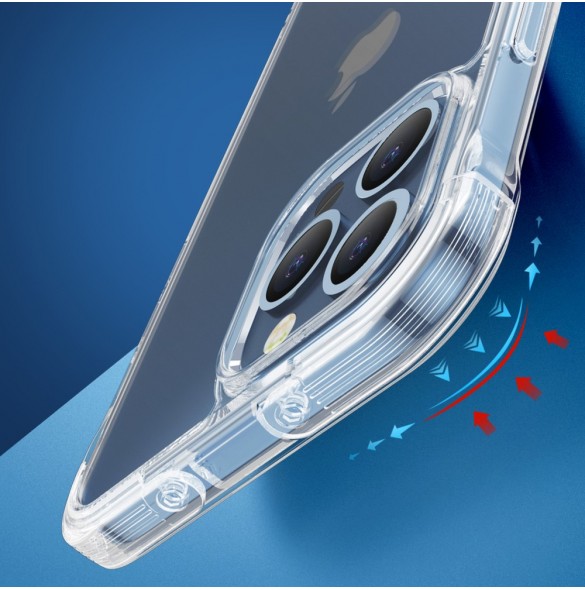 Joyroom Defender Series-fodral för iPhone 13 Pro Max robust hölje med krokar kickstand transparent (JR-BP956)