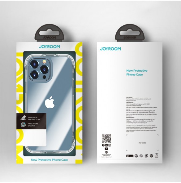 Joyroom Defender Series-fodral för iPhone 13 Pro Max robust hölje med krokar kickstand transparent (JR-BP956)
