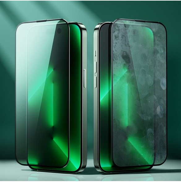 Joyroom Knight Green Glass för iPhone 14 Pro Max med helskärmsfilter mot blått ljus (JR-G04)