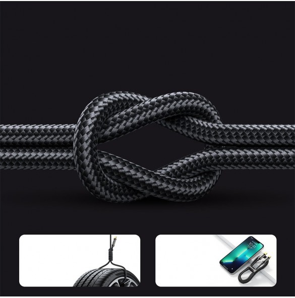 Joyroom USB-kabel - Lightning för laddning/dataöverföring 2,4A 20W 2m blå (S-UL012A20)