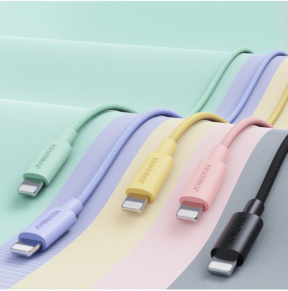 Joyroom Slitstark USB Typ C-kabel - Blixtsnabb laddning/dataöverföring 20W 2m Svart (S-2024M13)