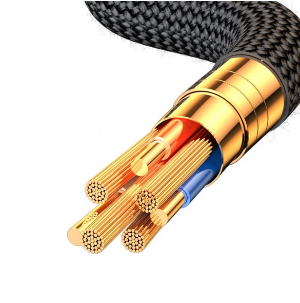 USB C - USB A-kabel 66W 1,2m med LED-display Joyroom S-AC066A16 - svart