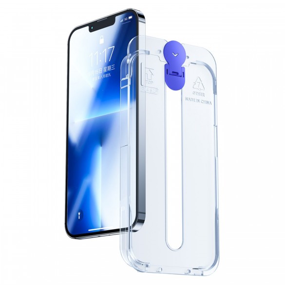 Joyroom Knight glas för iPhone 14 Plus med monteringssats transparent (JR-H11)