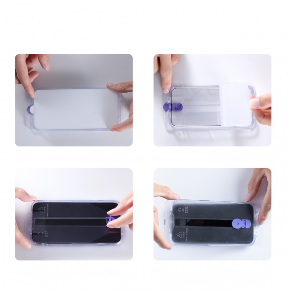 Joyroom Knight glas för iPhone 14 Plus med monteringssats transparent (JR-H11)
