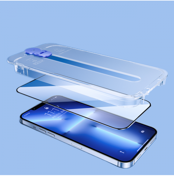 Joyroom Knight glas för iPhone 14 Plus med monteringssats transparent (JR-H11)