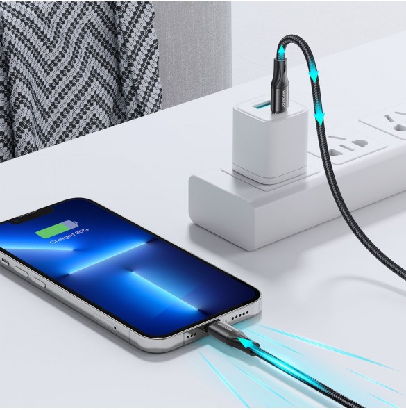 Joyroom Snabbladdning / Datakabel USB Typ C - Lightning PD 20W 2m Svart (S-2024N1-PD)