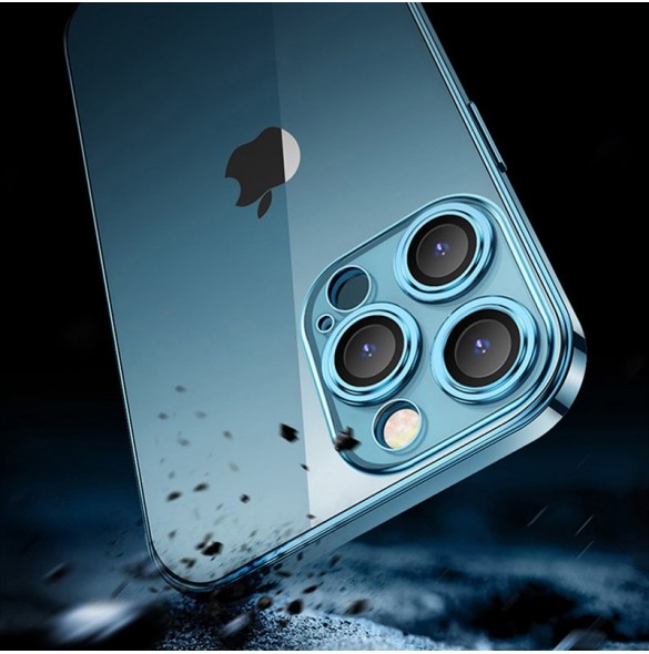 Joyroom Chery Mirror Case Skal för iPhone 13 Pro med metallram svart (JR-BP908 svart)
