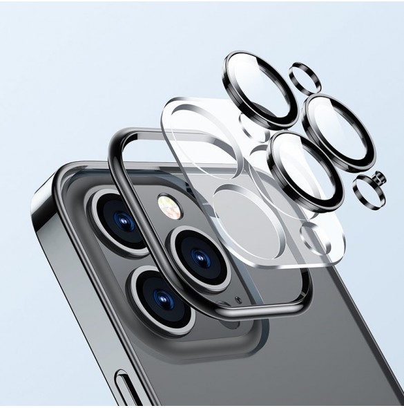 Joyroom 14Q Fodral fodral för iPhone 14 Plus fodral med metallram svart (JR-14Q3-svart)