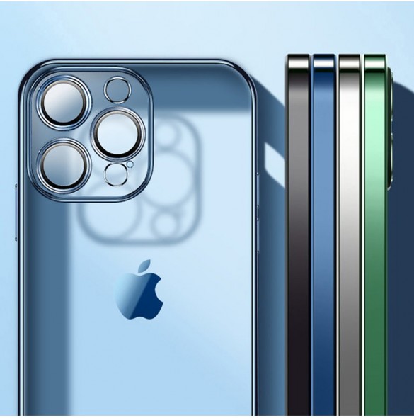 Joyroom Chery Mirror Case Skal till iPhone 13 Metallisk ram Blå (JR-BP907 kungblå)