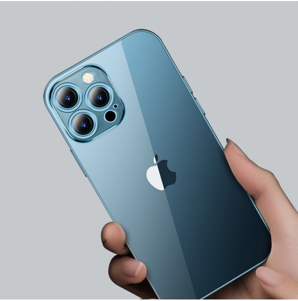 Joyroom Chery Mirror Case Skal till iPhone 13 Metallisk ram Blå (JR-BP907 kungblå)