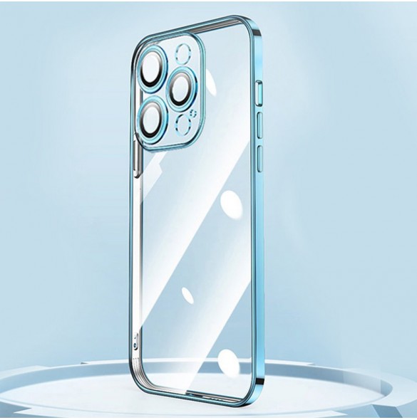 Joyroom Chery Mirror Case Skal till iPhone 13 Metallisk ram Blå (JR-BP907 kungblå)